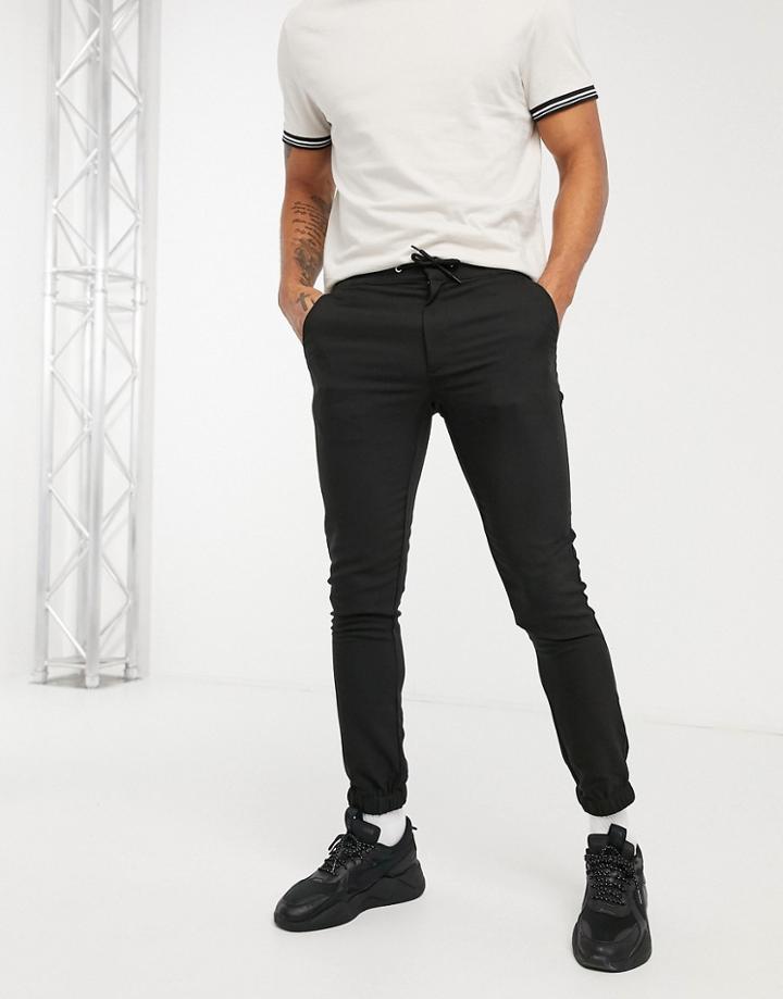 Asos Design Super Skinny Smart Sweatpants In Black