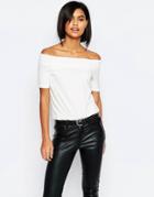 Vero Moda Jersey Bardot Top - Snow White