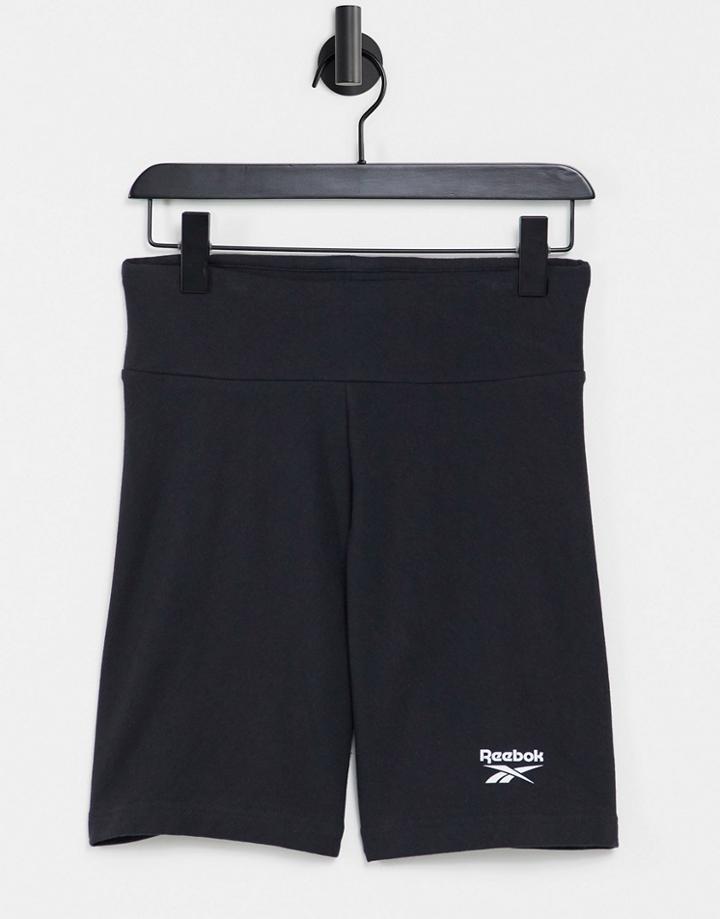 Reebok Small Logo Legging Shorts In Black