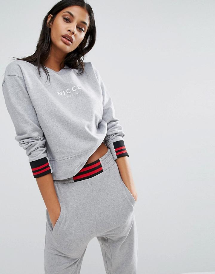 Nicce London Logo Sweatshirt - Gray