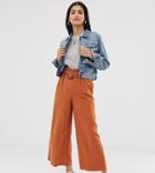 New Look Tall Buckle Detail Pants In Rust