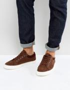 Asos Sneakers In Brown With Cuff - Brown