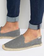 Soludos Washed Canvas Espadrilles - Gray