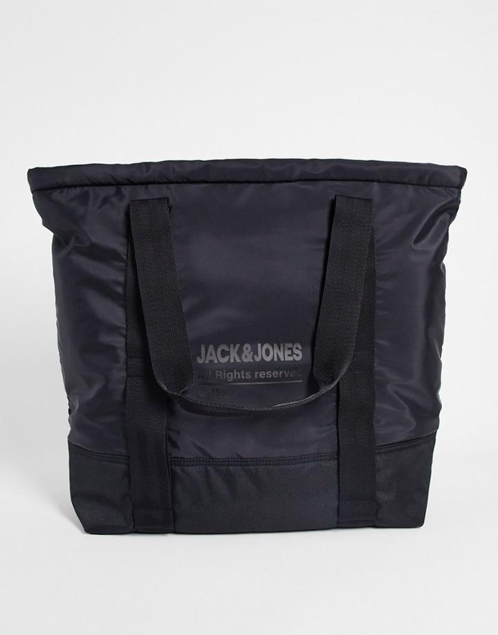 Jack & Jones Padded Tote Bag In Black