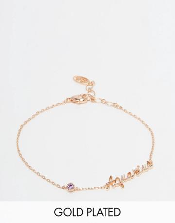 Astrid & Miyu Aquarius Zodiac Bracelet - Gold