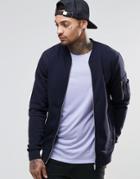Hype Jersey Bomber Jacket - Navy