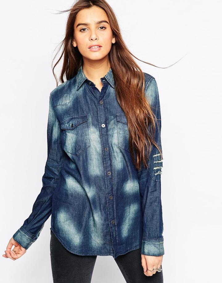 Vintage Havana Denim Shirt - Blue Charcoal