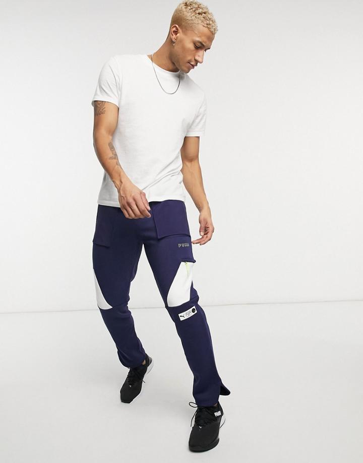 Puma Graphic Sweatpants In Navy