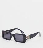 Reclaimed Vintage Inspired Sunglasses 90s Square Sunglasses In Black