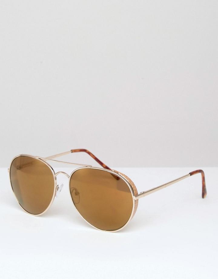 Aldo Aviator Sunglasses - Gold