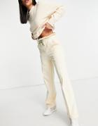Puma Infuse Wide Leg Pants In Cream-white