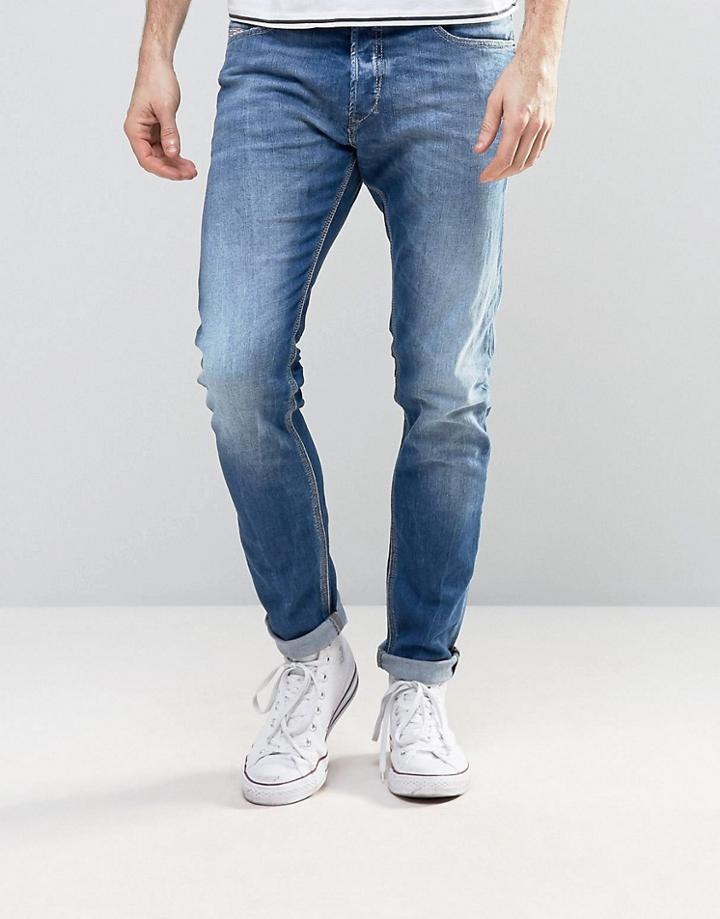 Diesel Tepphar Skinny Jean 859r Mid Light Wash - Blue