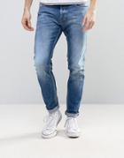 Diesel Tepphar Skinny Jean 859r Mid Light Wash - Blue