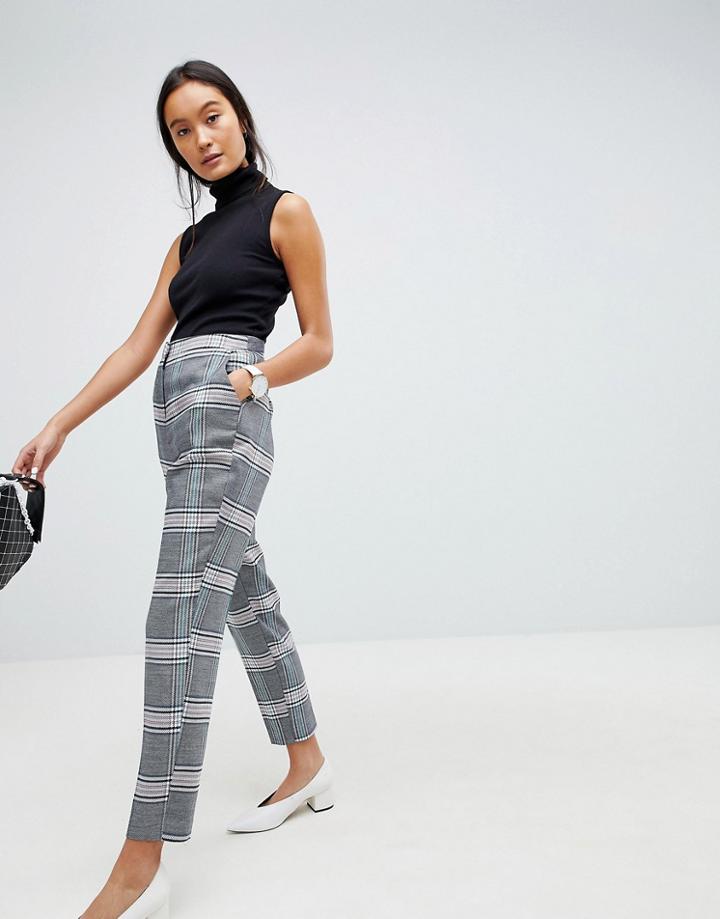 Asos Design Dream Check Trouser - Multi