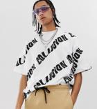 Collusion Oversized Printed T-shirt - White