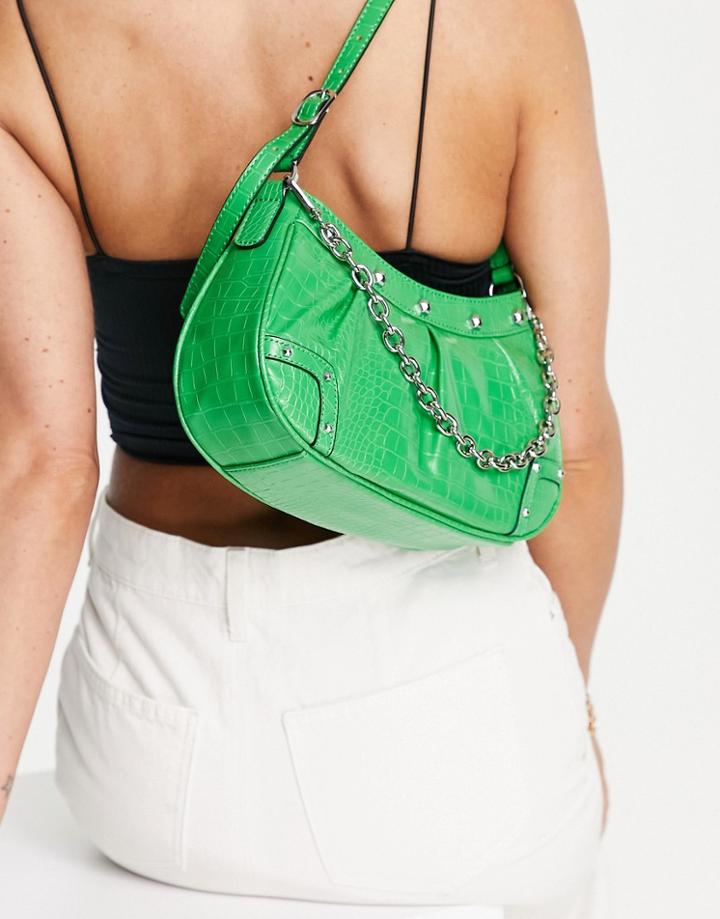 Topshop Cora Scoop Crossbody-green