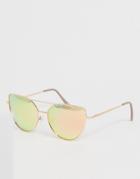 Skinnydip Mia Rose Gold Aviator Sunglasses - Multi