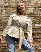 & Other Stories Belted Trench Jacket In Beige-neutral