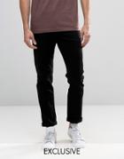 Noak Stretch Slim Jeans In Black - Black