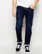 Diesel Jeans Waykee 845b Loose Straight Fit Stretch Dark Wash - Dark Wash