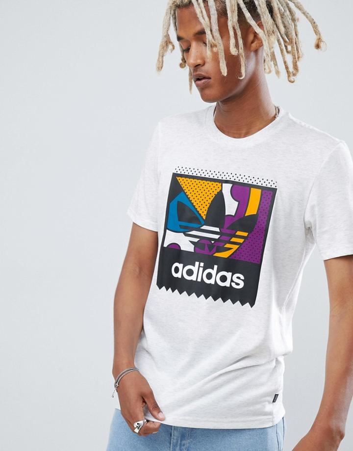 Adidas Skateboarding Printed T-shirt In White Dh3893 - White