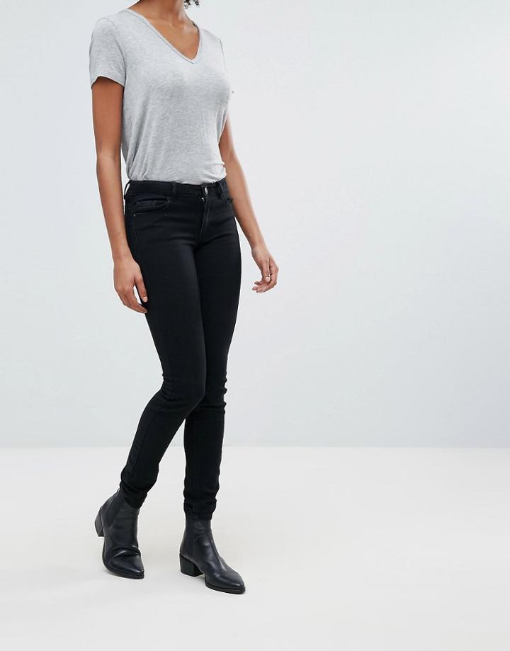 Jdy Mid Rise Skinny Jeans - Black