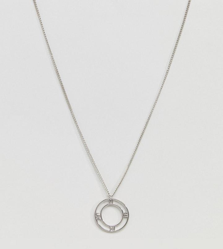 Designb Watch Pendant Necklace In Silver Exclusive To Asos - Silver