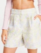 Vero Moda Jacquard Shorts In Pastel Print - Part Of A Set-multi