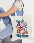 Asos Design Organic Cotton Shopper Bag In Mushroom Print-neutral