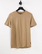 French Connection Crew Neck T-shirt In Camel-brown