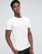 Selected Homme T-shirt With Overdye Wash - White