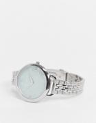 Ted Baker Green Dial And Crystal Watch-silver