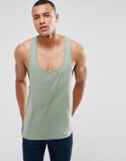 Asos Tank With Extreme Racer Back - Green