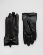 Ted Baker Large Leather Gloves - Black
