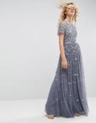 Needle And Thread Embellished Maxi Gown - Blue