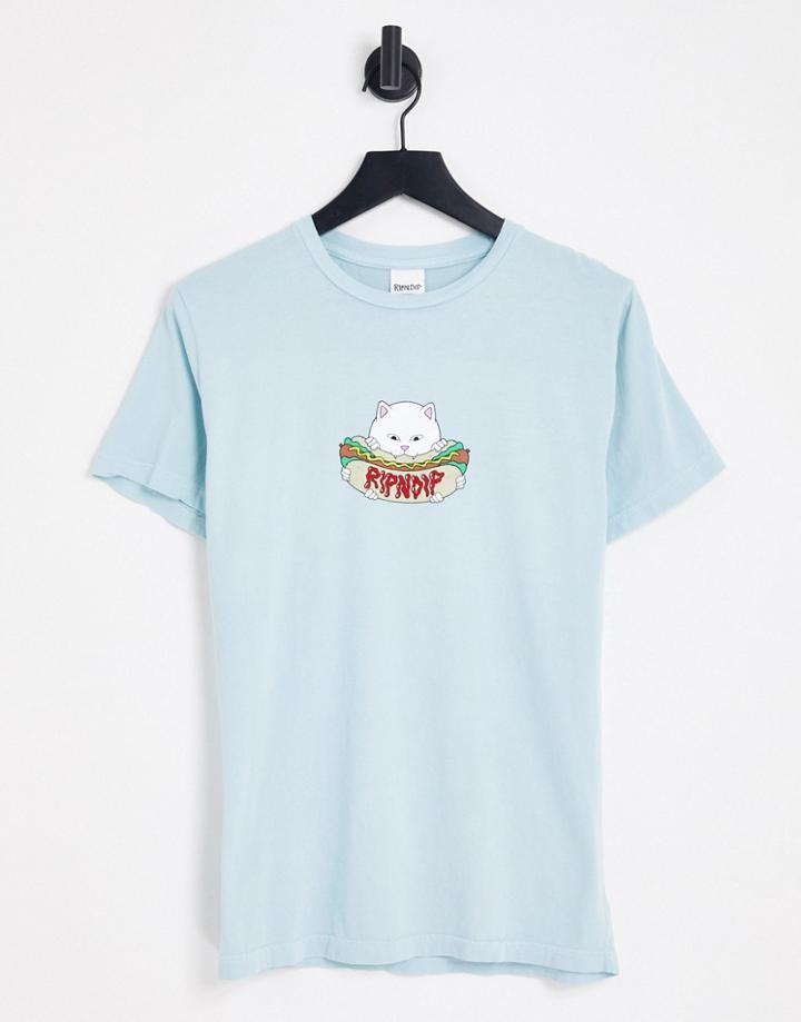 Ripndip Hungry Kitty T-shirt In Blue