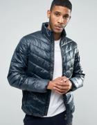 Emporio Armani Ea7 Insulated Jacket With Sleeve Logo - Navy