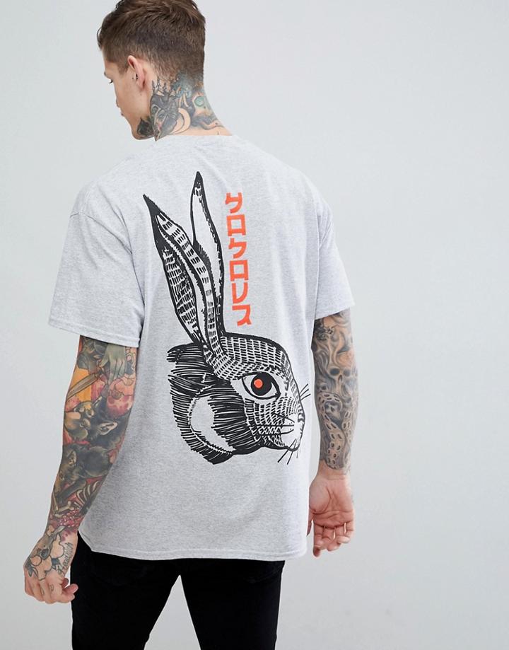 Hnr Ldn Hare Back Print T-shirt - Gray