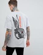 Hnr Ldn Hare Back Print T-shirt - Gray