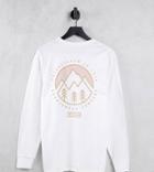 Columbia Cades Cove Long Sleeve Back Print T-shirt In White Exclusive At Asos
