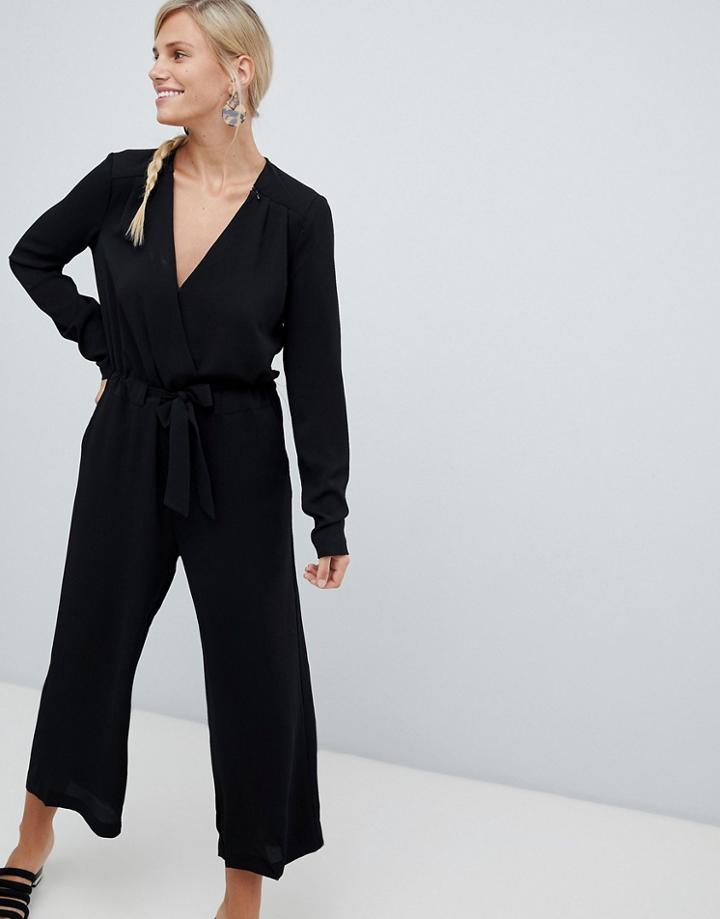 Vila Waist Tie Jumpsuit - Black