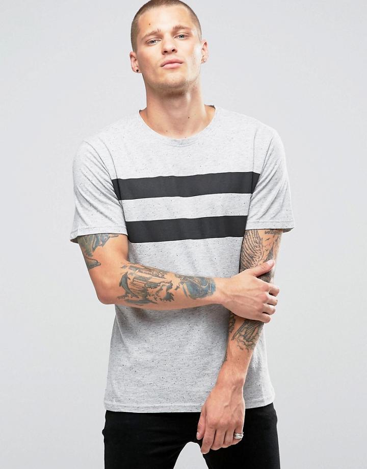 Troy Nepped Striped T-shirt - Gray