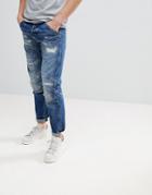 G-star 5620 3d Tapered Jeans Medium Aged With Abraisions - Blue