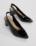 Vero Moda Patent Sling Back Shoes - Black