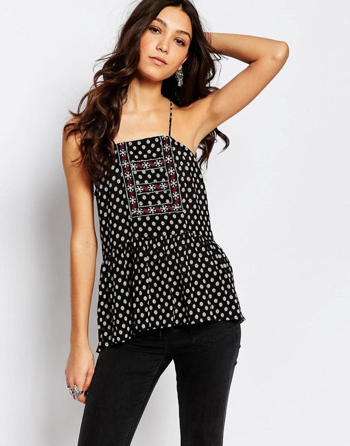 First & I Printed Festival Cami - Multi