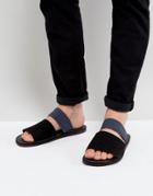 New Look Sandals With Straps In Black And Navy - Black