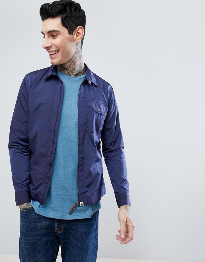 Pretty Green Kaiser Zip Jacket In Navy - Navy