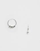 Asos Design 'fake News' Hoop Earrings In Silver Tone - Silver