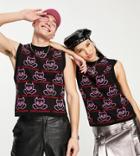 Collusion Unisex Knit Tank With Logo Jacquard Print-multi