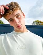 The Couture Club Essential T-shirt With Tonal Signature In Mint-green